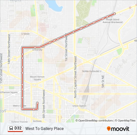 D32 Bus Line Map