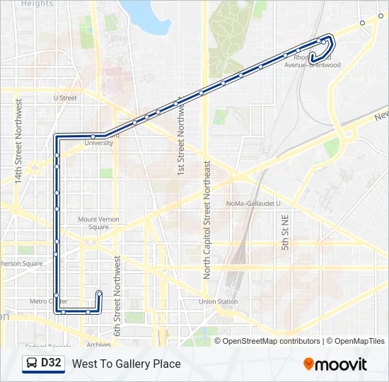D32 Bus Line Map