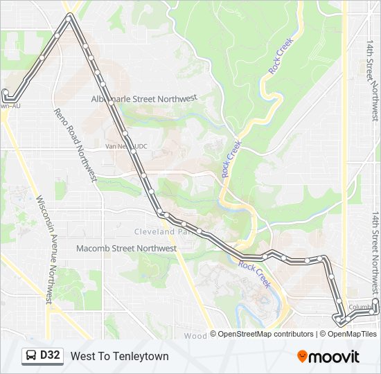 D32 bus Line Map