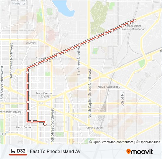 D32 Bus Line Map