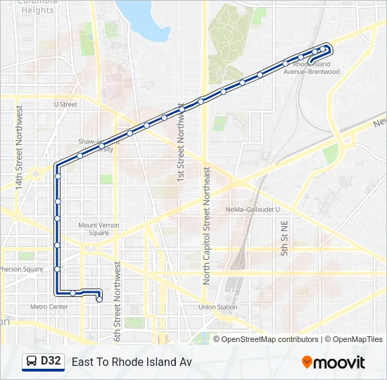 D32 Bus Line Map