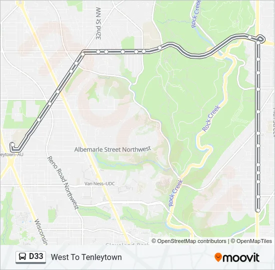 D33 Bus Line Map