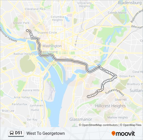 D51 Bus Line Map