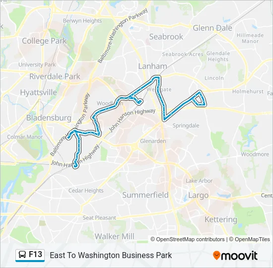 F13 Bus Line Map