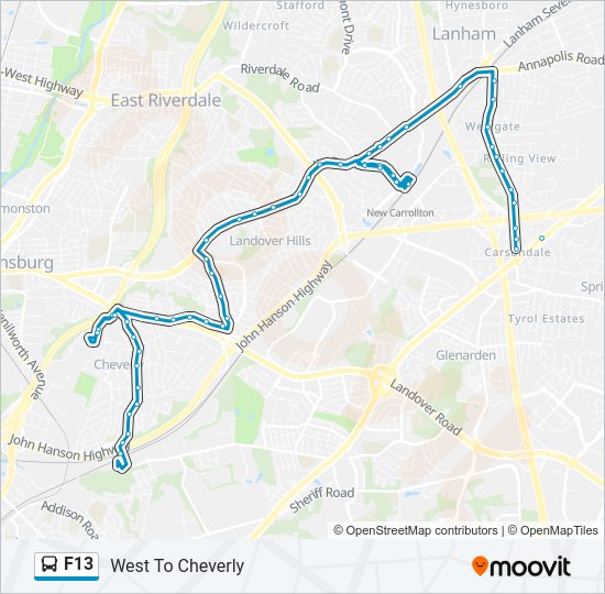 F13 Bus Line Map