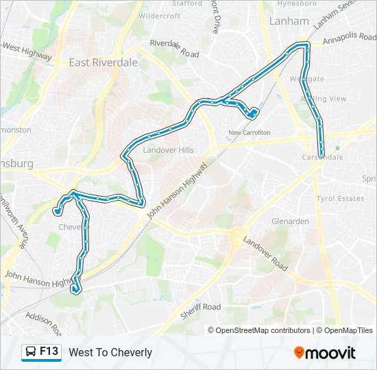 F13 Bus Line Map