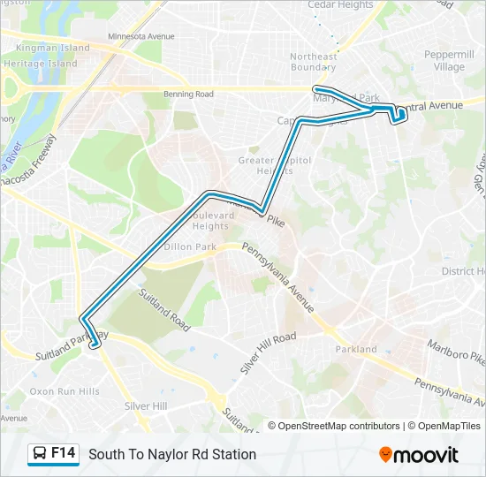 F14 Bus Line Map