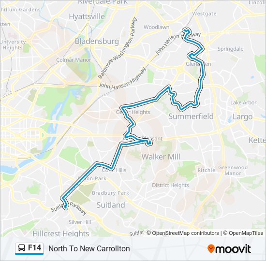 F14 bus Line Map