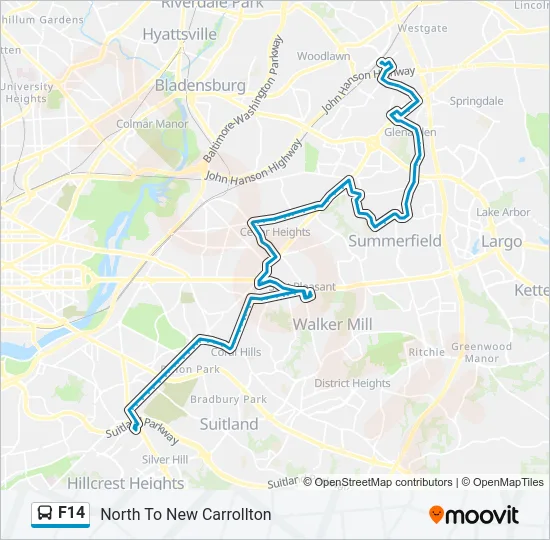 F14 Bus Line Map