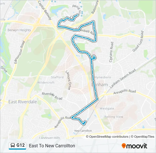 G12 Bus Line Map