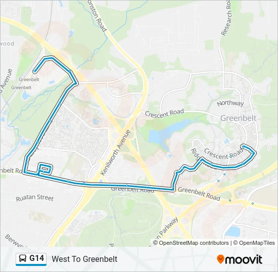 G14 Bus Line Map
