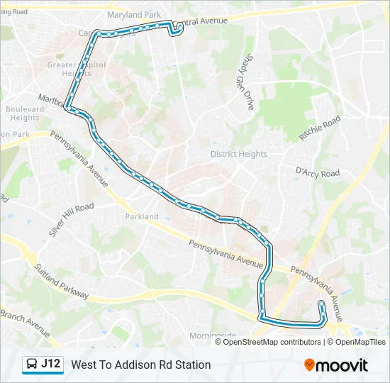 J12 Bus Line Map