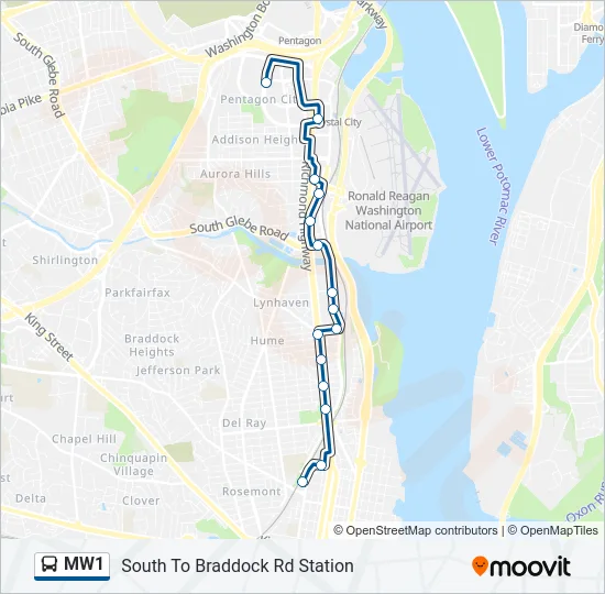 MW1 Bus Line Map