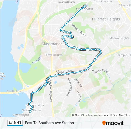 NH1 Bus Line Map