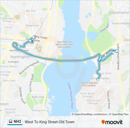 NH2 Bus Line Map