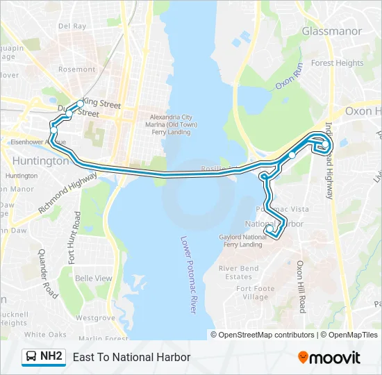 NH2 Bus Line Map