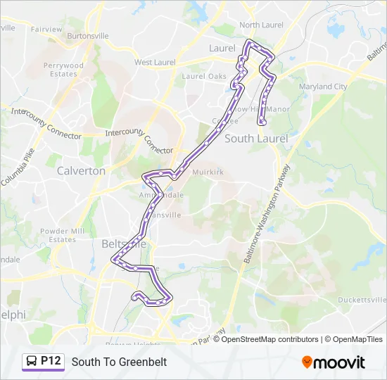 P12 Bus Line Map