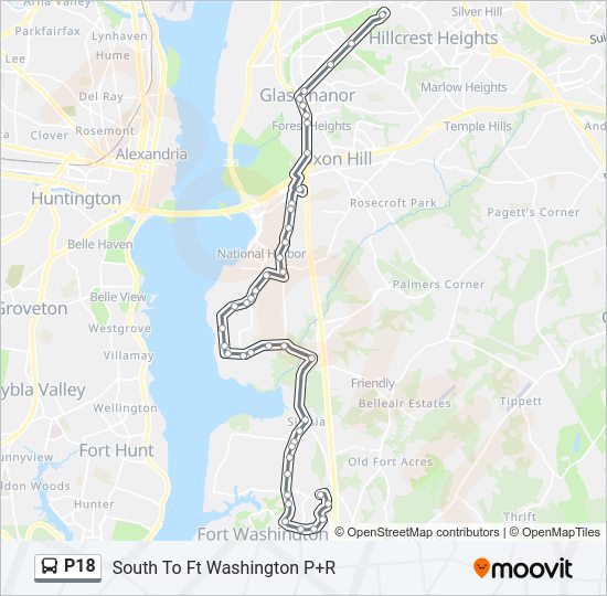 P18 Bus Line Map