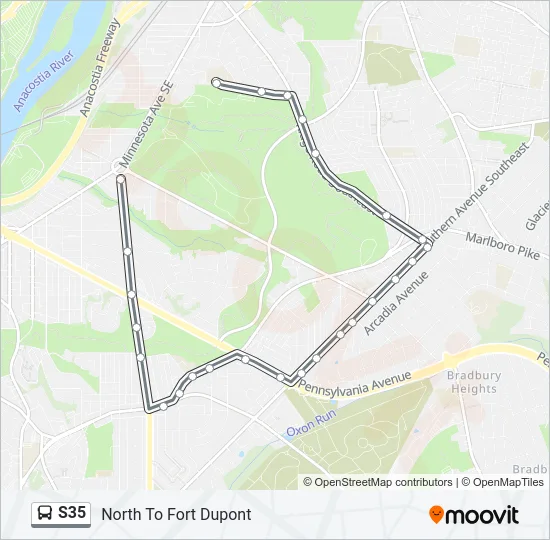 S35 Bus Line Map