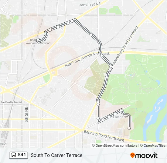 S41 Bus Line Map