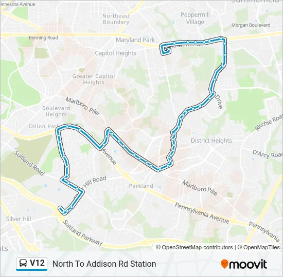 V12 Bus Line Map