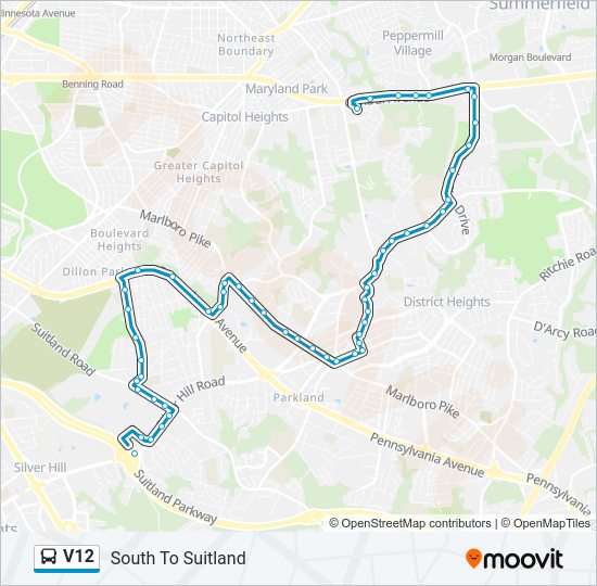 V12 Bus Line Map