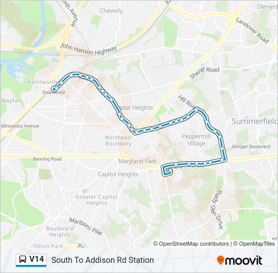V14 Bus Line Map