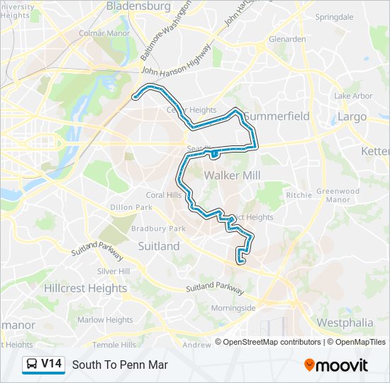 V14 Bus Line Map