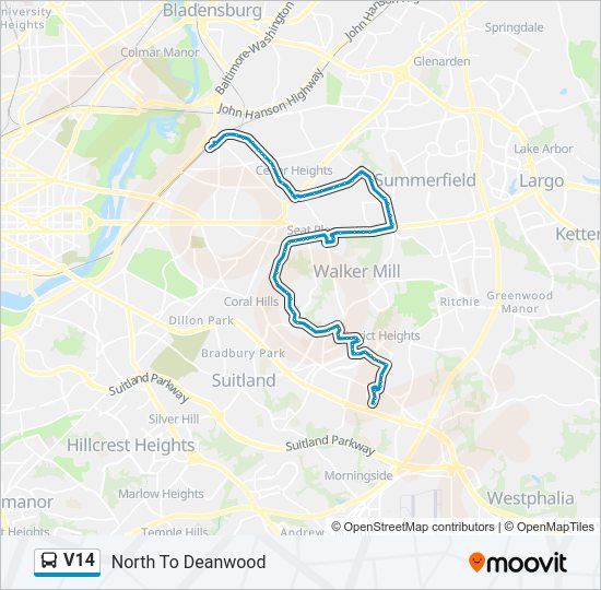 V14 Bus Line Map