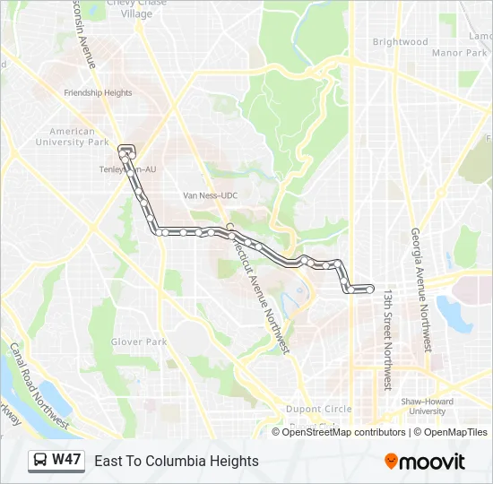 W47 Bus Line Map