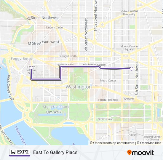 EXP2 Bus Line Map