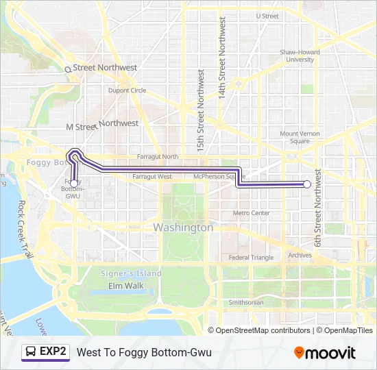 EXP2 Bus Line Map