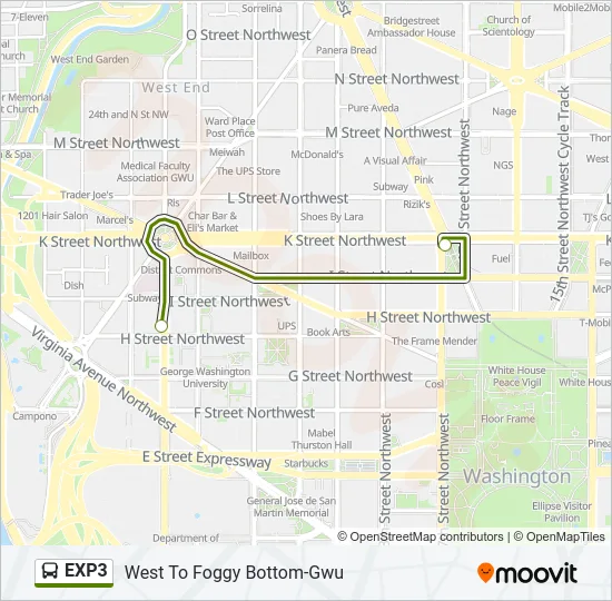 EXP3 Bus Line Map