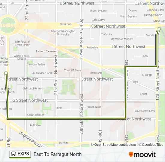 EXP3 Bus Line Map