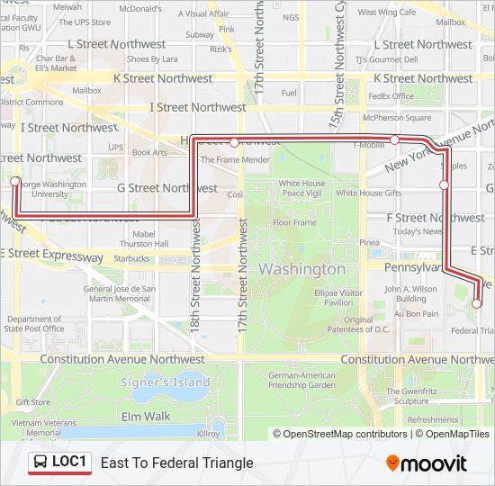 LOC1 Bus Line Map