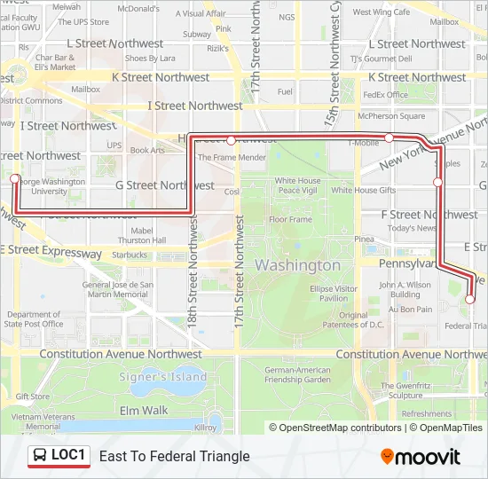 LOC1 Bus Line Map
