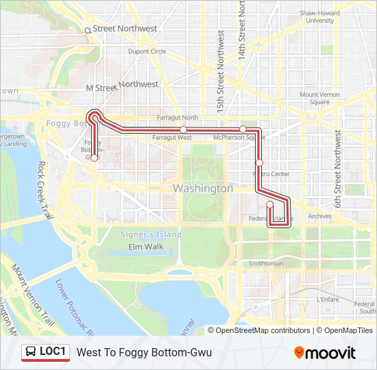 LOC1 Bus Line Map
