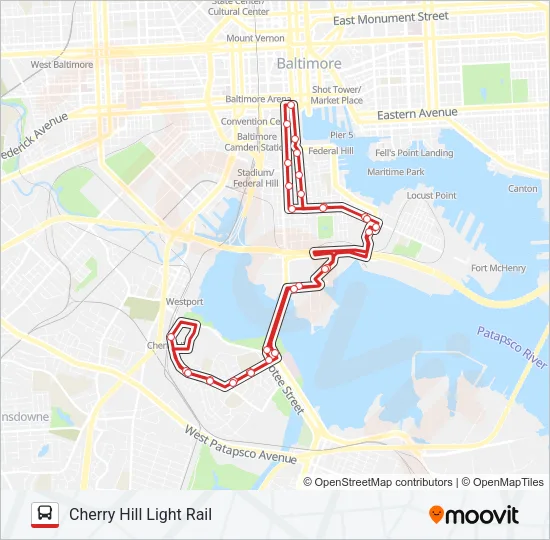 CHERRY ROUTE Bus Line Map