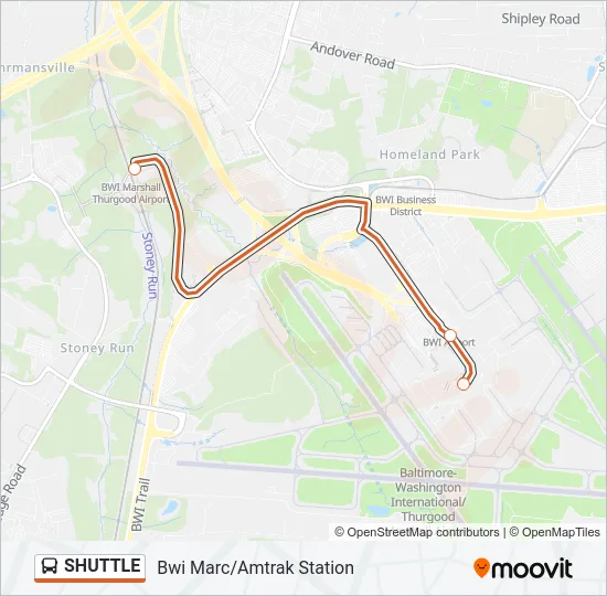 SHUTTLE Bus Line Map