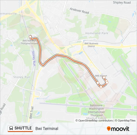 SHUTTLE Bus Line Map