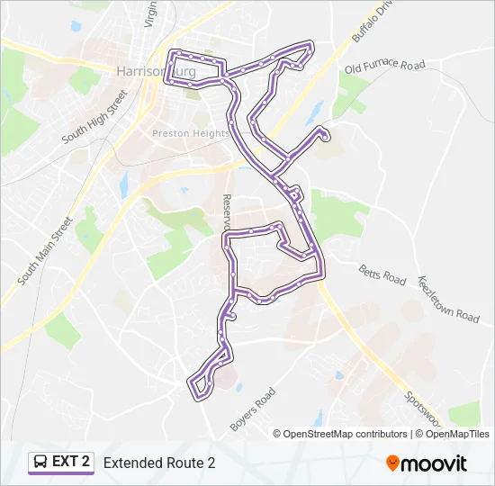 EXT 2 Bus Line Map