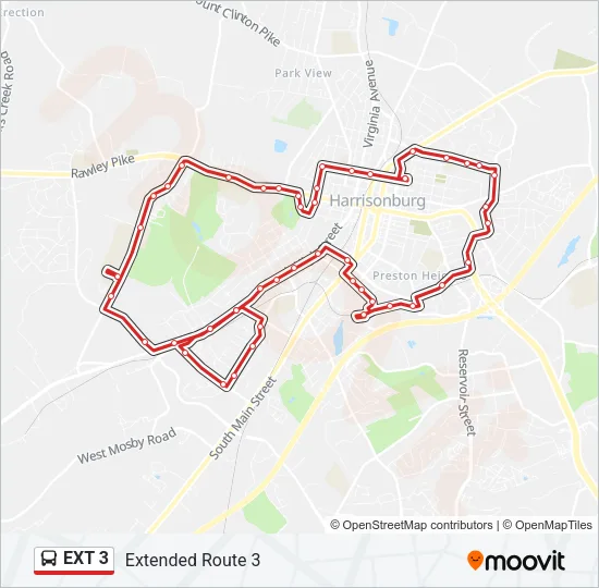 EXT 3 Bus Line Map