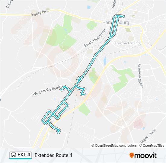 EXT 4 Bus Line Map