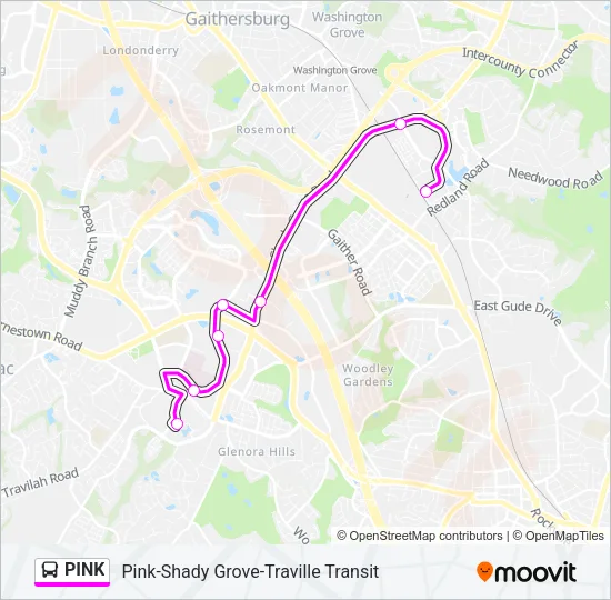 PINK Bus Line Map