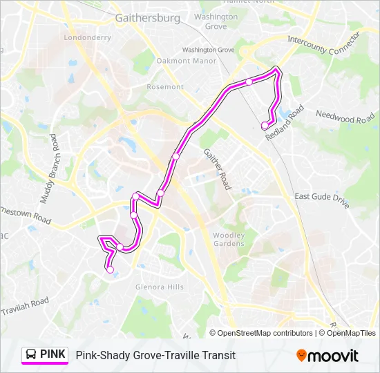 PINK Bus Line Map