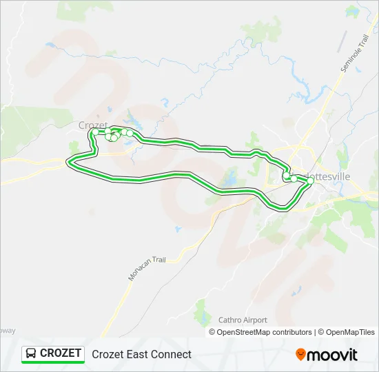CROZET Bus Line Map