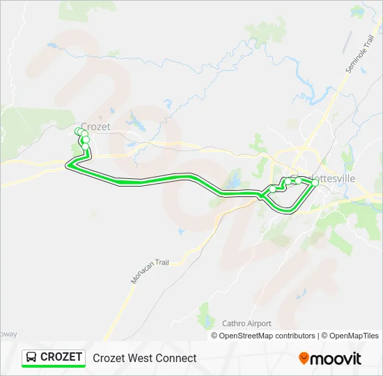 CROZET Bus Line Map