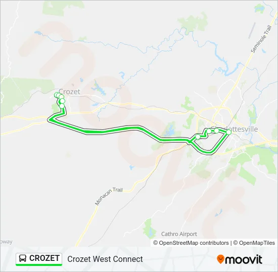 CROZET Bus Line Map