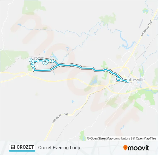 CROZET Bus Line Map