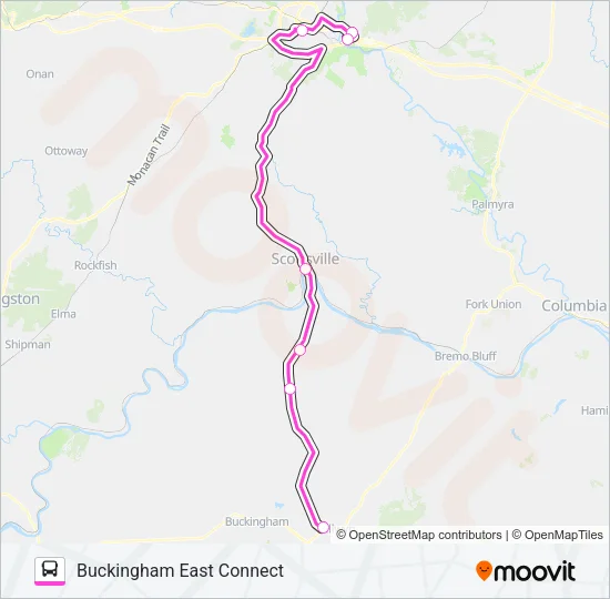 BUCKINGHAM Bus Line Map
